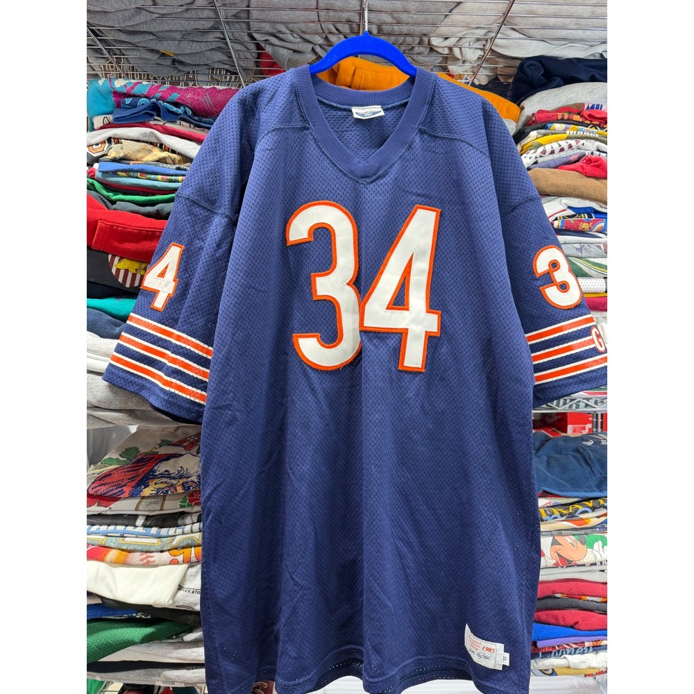 Walter Payton Chicago Bears 1985 Throwback Jersey Game Time vintage Navy 52